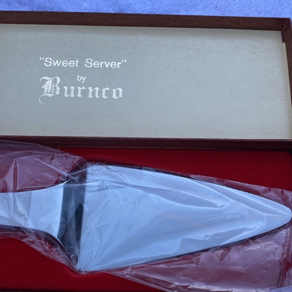 Sweet Server by Burnco pie or cake server w ridged edge Japan MCM design VTG NIB - Picture 2 of 10